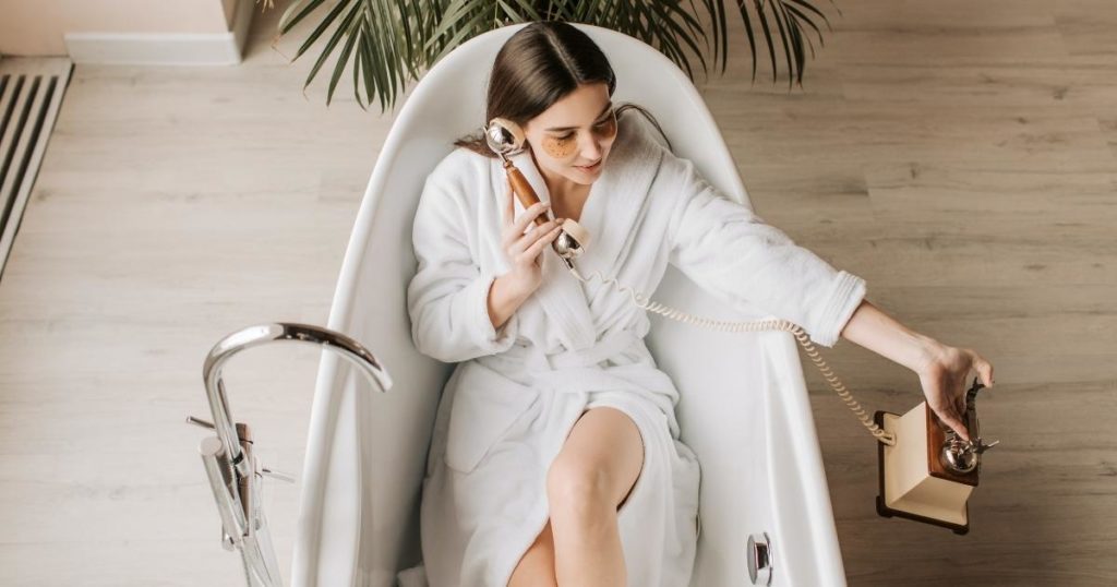 Pamper the bride with a luxury bath robe -- bridal shower gifts.