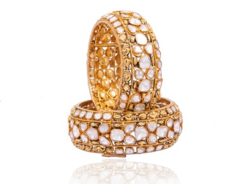 polki diamond cut gold rings