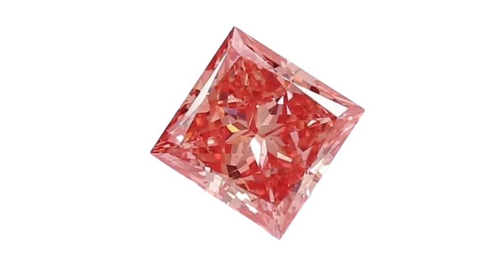 Lab created fancy vivid pink princess diamond. Blake Lively Engagement Ring.