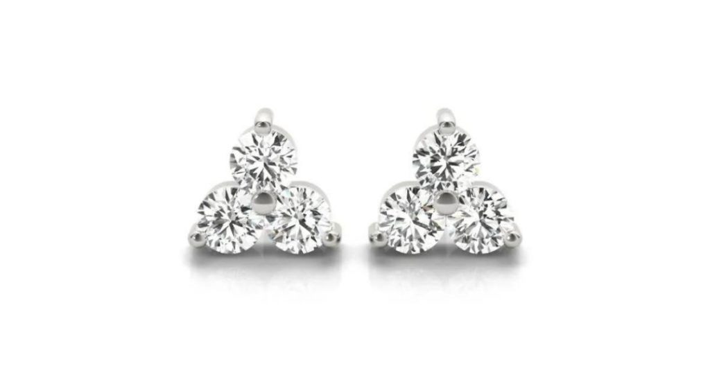 1 ct enchanted diamond studs white gold 