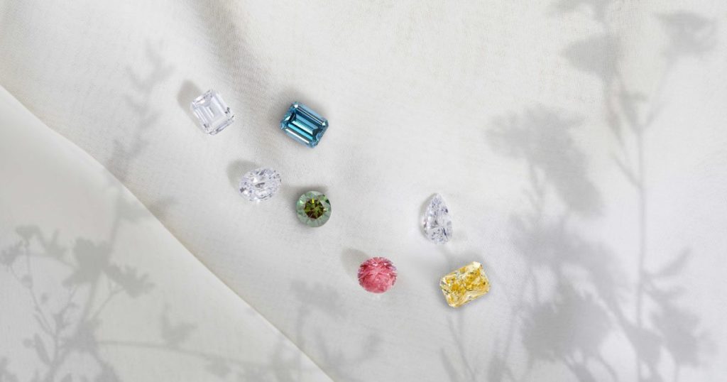 colored and colorless diamonds