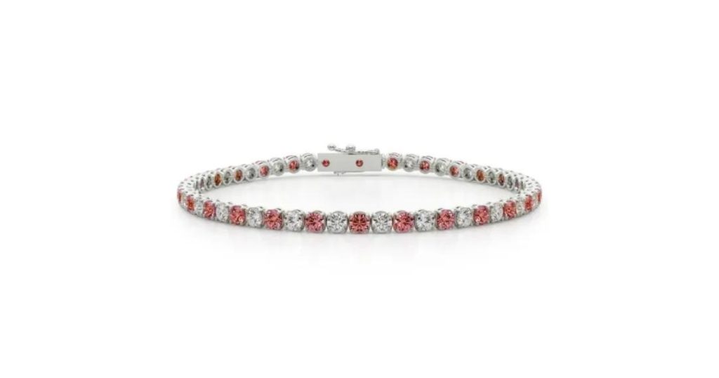 5 ct. tw. Pink and White Diamond Tennis Bracelet