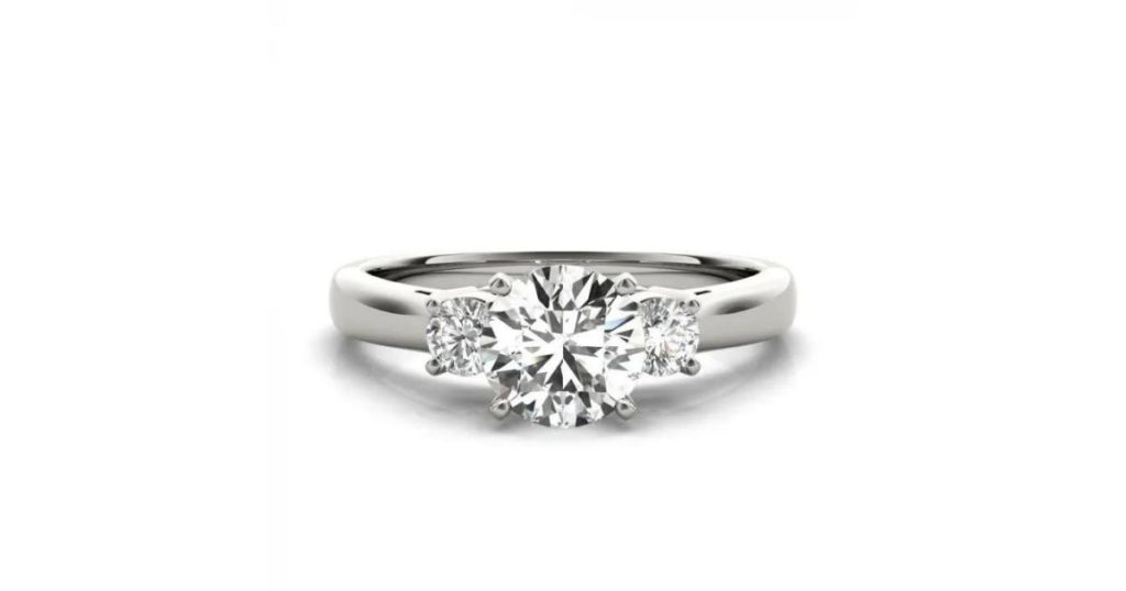 Classic 3 Stone Ring. Coolest Engagement Ring 