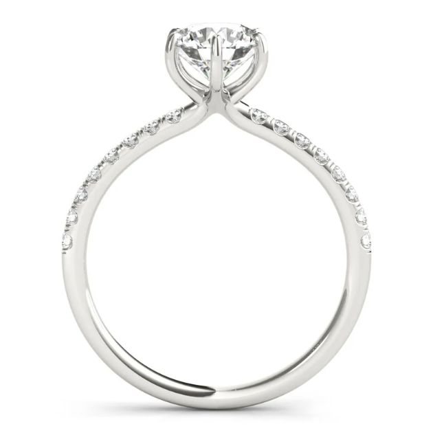 Loire Ring + Side View - Prong Setting