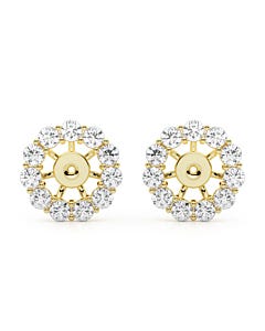 Halo Jackets for 1/2 ct. tw. Round Stud Earrings