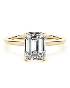 Quiet Beauty Emerald Cut Ring front view