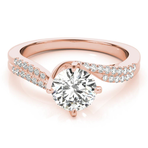 St. Tropez Ring featuring a sparkling lab-created diamond with intricate side detailing, perfect for Sagittarius elegance and flair.