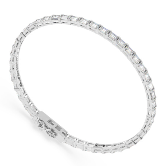 7 ct. tw. East-West Emerald Tennis Bracelet - Clean Origin