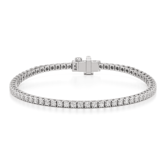 5 ct.tw Round Lab Grown Diamond Tennis Bracelet in 14k White 5 ct.tw Round Lab Grown Diamond Tennis Bracelet in 14k White