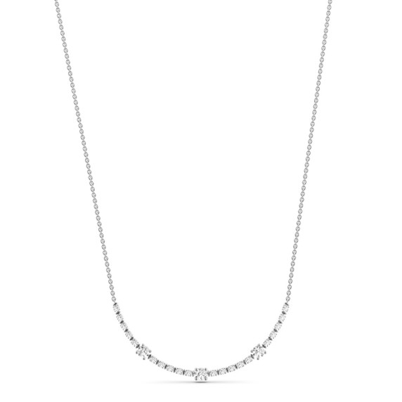 Curved diamond necklace new arrivals