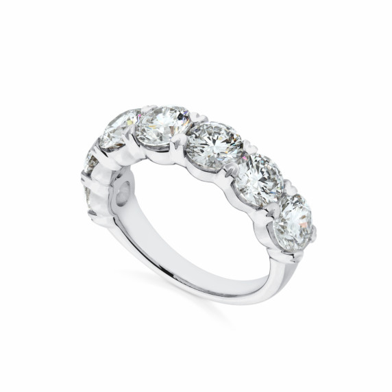 4 ct. Round Lab Grown Diamond 7 Stones Band - Clean Origin