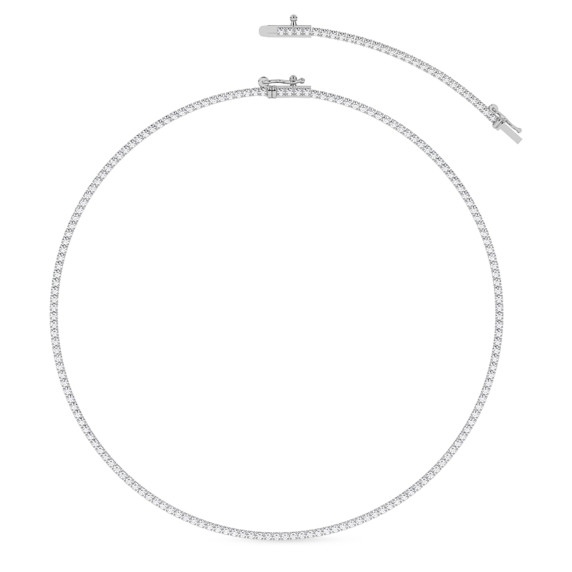 3 ct. tw. Minimalist Tennis Necklace with Extender - Clean