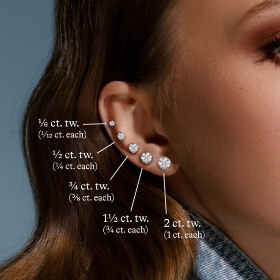 Long studded earrings sales