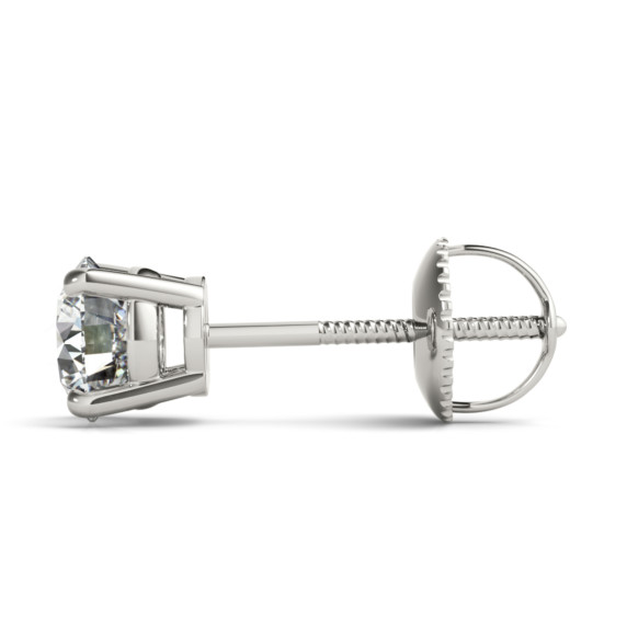 Certified Round 4 Prong Studs in 18K Gold Clean Origin