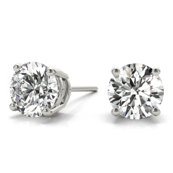4 prong shop diamond stud earrings