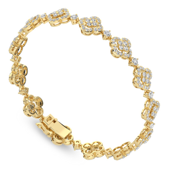 ４℃ 2024 Spring Collection K10YG Bracelet 4 ct. tw. Clover Bracelet - Clean Origin