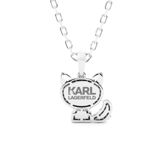 Karl Lagerfeld-Pavé Choupette Cat Drop Necklace - Clean Origin