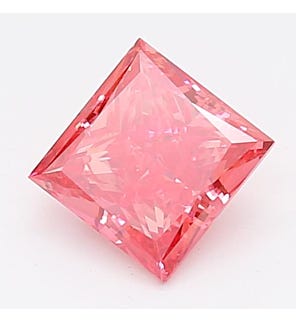 Fancy Vivid Pink 1.05ct SI1 Princess Lab Created Diamond