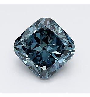 Fancy Deep Blue 1.19ct SI1 Cushion Lab Created Diamond