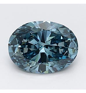 Fancy Deep Blue 1.2ct VS2 Oval Lab Created Diamond