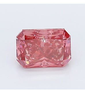 Fancy Vivid Pink 0.78ct VS2 Radiant Lab Created Diamond