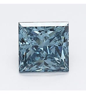 Fancy Intense Blue 1.01ct SI2 Princess Lab Created Diamond