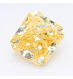 Fancy Intense Yellow 1.53ct SI1 Radiant Lab Created Diamond