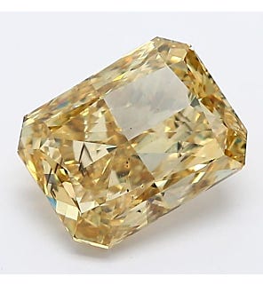 Fancy Vivid Yellow 2.06ct SI2 Radiant Lab Created Diamond