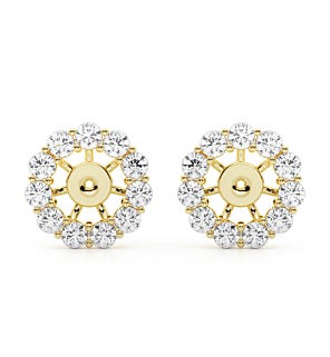 Halo Jackets for 1/2 ct. tw. Round Stud Earrings