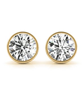 Clara Bezel Diamond Stud Earrings