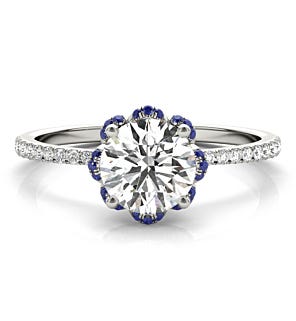 Iris Sapphire Halo Ring