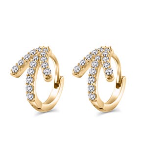 Arrow Diamond Huggie Earrings (1/5 ct. tw.)