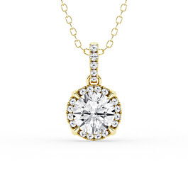 1 2/5 ct. tw Luna Halo Pendant - Clean Origin