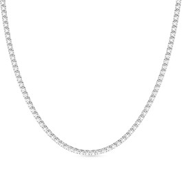 3 ct. tw. Minimalist Tennis Necklace with Extender - Clean Origin