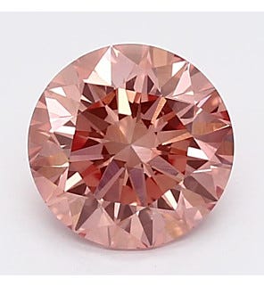 Fancy Deep Pink 1.51ct VVS2 Round Lab Created Diamond