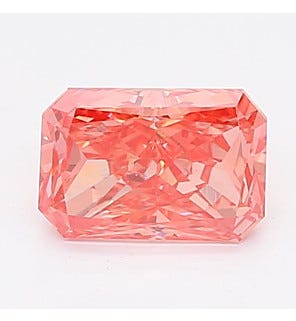 Fancy Deep Orangey Pink 1.12ct VS1 Radiant Lab Created Diamond