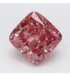 Fancy Intense Pink 1.11ct SI1 Cushion Lab Created Diamond