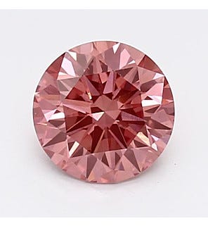 Fancy Vivid Pink 1.03ct VS2 Round Lab Created Diamond