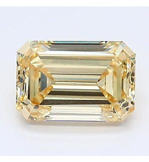 Fancy Yellow 1.91ct VS1 Emerald Lab Created Diamond