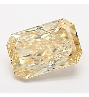 Fancy Intense Yellow 1.88ct VS1 Radiant Lab Created Diamond