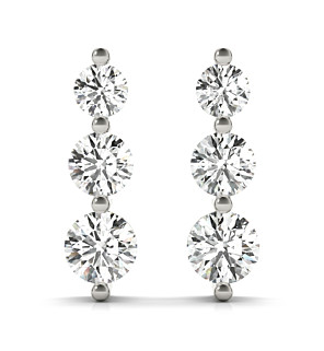 1 ct. tw. Classic 3 Stone Earrings