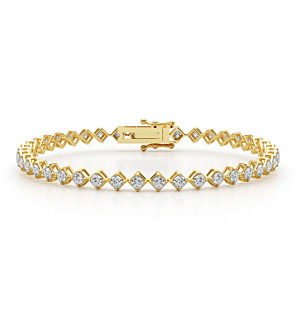 3 3/4 ct. tw. Round Kite Set Tennis Bracelet