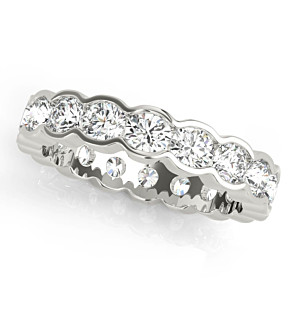 3.5mm Scalloped Channel Eternity Band