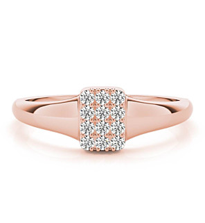 Tinsley Pavé Cushion Signet Ring