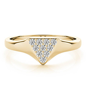 Tinsley Pavé Trillion Signet Ring