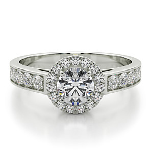 Aiko Round Halo Promise Ring