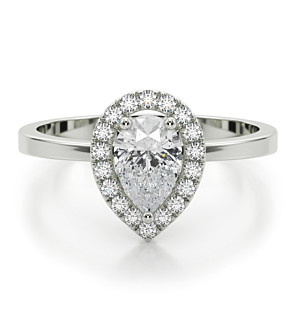 Libby Pear Shape Halo Promise Ring