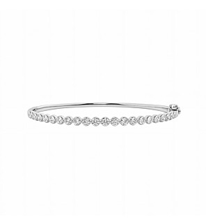 2 ct. tw. näas Ethereal Round Bold Bangle Bracelet
