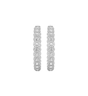 Round Inside Out Halo Hoop Earrings