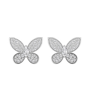 Marquise Petite Pave Butterfly Fashion Earrings